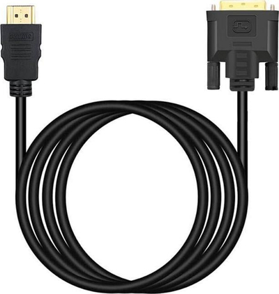 Kabllo HDMI në DVI HD8, 2m, gold plated, i zi