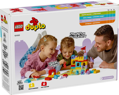 Set ndërtimi LEGO DUPLO 10450 Hopsy's Castle Game, 47 pjesë, lojë tavoline edukative, shumëngjyrësh