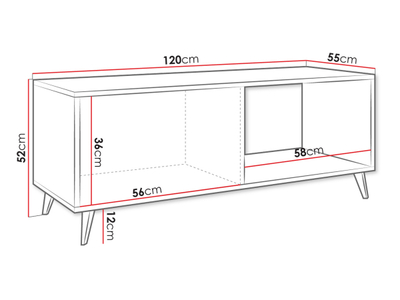 Tavolinë për kafe Oksawi 1K (120 x 52 x 55)