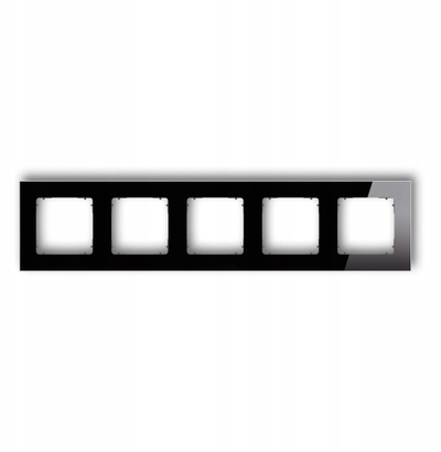 Kornizë elektrike KARLIK ICON Square 12-28-IRSK-5, PVC, efekt xhami grafit, e zezë mat