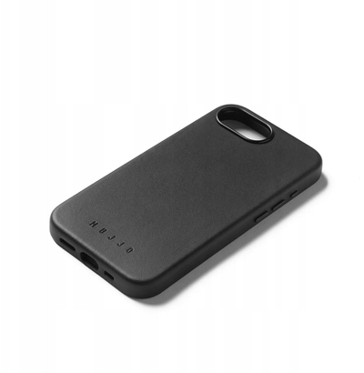 Kapak telefoni Mujjo Leather për iPhone 16e, lëkurë, i zi