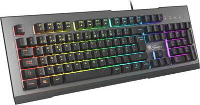Tastierë gaming Genesis Rhod 500 RGB NKG-1622, membranë, ndriçim RGB, e zezë