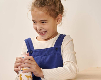 Шише за вода за деца Mepal Campus Pop-up Leopard, 400ml, повеќебојно