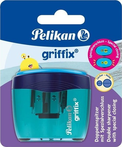 Mprehëse dyfishe Pelikan Griffix Box, me kuti copëzash, blu