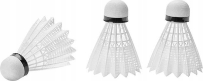 Set badminton Krups Techman 3011S, 2 reketat alumini, 2 topa, gri