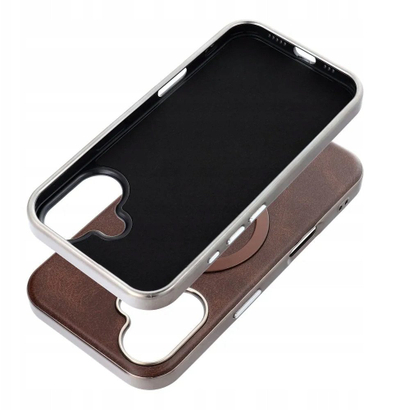 Mbulesë telefoni OEM GENTLEMAN MAG COVER për iPhone 11, rrin në rregull me MagSafe, ngjyrë kafe
