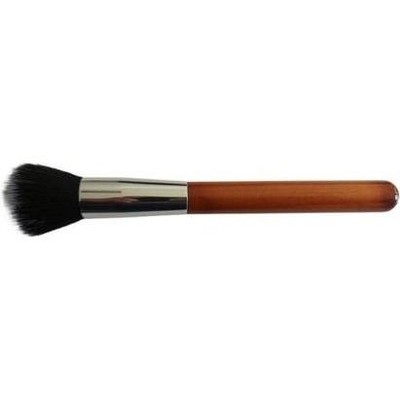 Furçë pudre Hiskin Glamour Powder Brush, për pudër të lirë edhe kompakte, me dorezë druri, me qime të zeza