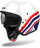 Helmetë modulare Airoh J 110 Eon, Composite Carbon, madhësia M, e bardhë kaltër kuqe