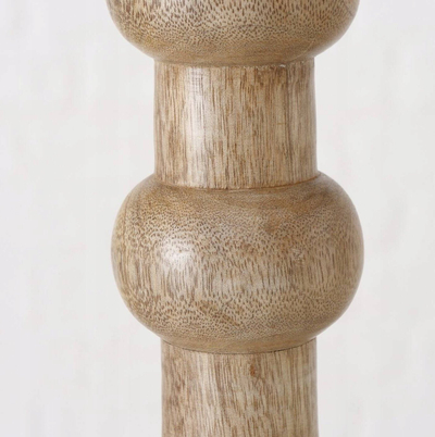 Сет држачи за свеќи BOLTZE Bubbles, 2 парчиња, бор, светло кафеава
