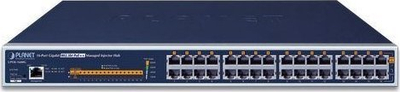 Injector PoE Planet UPOE-1600G, 16 porta Gigabit, 600W, ngjyrë e errët