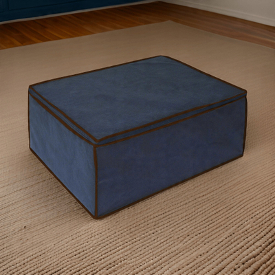 Kuti ruajtëse Blue Blanket Case, për batanije dhe rroba, me dorezë, blu