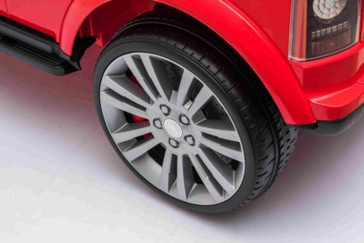 Makine elektrike per femije Ramiz Land Rover Discovery, telekomande, targe dekorative, e kuqe