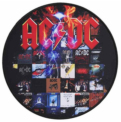 Подлога за глушец гејминг SUPERDRIVE AC/DC, 30 x 30 cm, 3 mm, црна