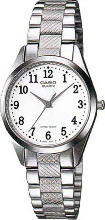 Orë dore Casio LTP-1274D-7B për goca, analoge, metalike, argjendi