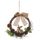 Kurorë Krishtlindjes Fééric Lights and Christmas, dekor me kone dhe dre, 32 cm, kafe edhe jeshile