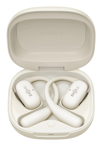 Kufje wireless Shokz OpenFit 2, Bluetooth, bateri 48 orë, bezhë