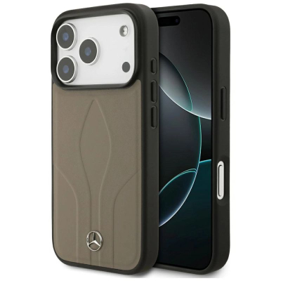 Mbrojtëse telefoni Mercedes The Move MagSafe për iPhone 17 Pro, lëkurë, ngjyrë taupe