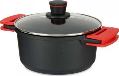 Kasserolë Molten Black Aluminum, 24 cm, alumini jo ngjitës, e zezë