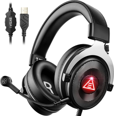 Kufje gaming EKSA E900 Plus, USB, 7.1 surround, me mikrofon, të zeza