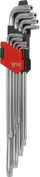 Set me çelësa gjashtëkëndorë Yato (YT-0512), T10-T50 TORX L, 9 copë