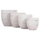 Set vazo kopshti Gardener HM4719, 4 copë, rrumbullakëta FiberClay, ngjyrë çimento