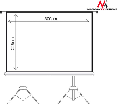 Екран за проектор Маклин MC-712 Economy, 150\", 4:3 300x225cm, со статив