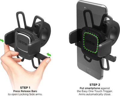 Mbajtëse telefoni për biçikletë iOttie Easy One Touch 4, që vihet te timoni, universale, e zezë