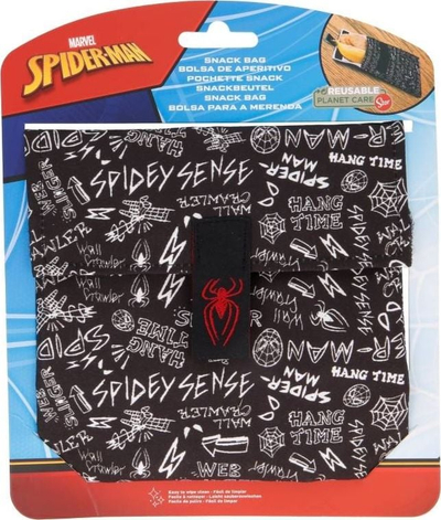 Çantë dreke Spiderman, e ripërdorshme, 16 x 16 cm, shumëngjyrëshe