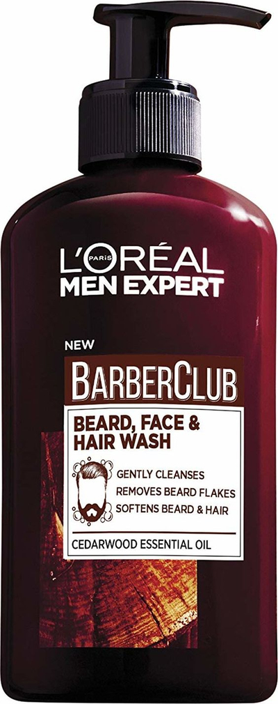 Xhel flokësh edhe mjekre L'Oréal Paris Men Expert Barber Club, 200 ml, për burra