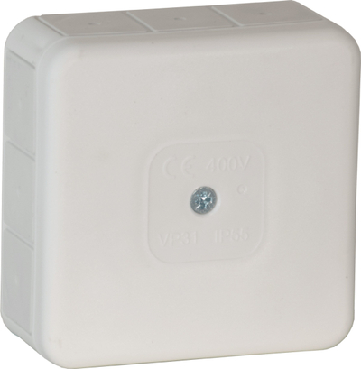 Kuti lidhëse PRO IP55, 400V, 85x85x37mm, e bardhë