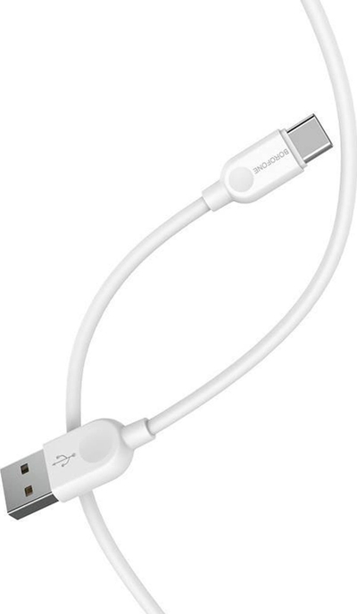 Kabllo karikimi dhe të dhënash Borofone BX14 LinkJet, USB A në USB C, 18W, 1m, e bardhë