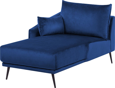 Divan kënd Beliani Varde, kadife, kënd i djathtë, blu navy