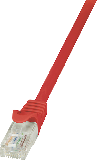 Kabllo patchcord LogiLink Cat.5e, U/UTP, 0.25m, e kuqe