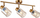 Spot tavan Italux Santia SPL-65342-3-BRO-AMB, 3 spote, metal me xham, ari i ngrohtë