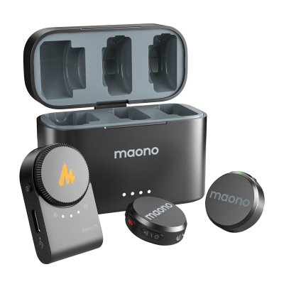 Mikrofon wireless Maono WM650 A2, 2 transmetues, USB-C Lightning, i zi