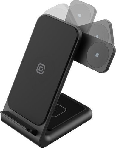 Karikues wireless Crong PowerSpot 3in1, deri 15W, USB C, i zi