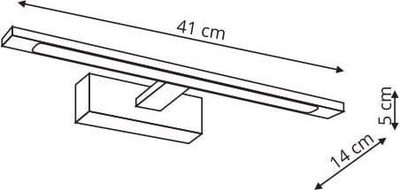 Aplike muri Light Prestige Isla Medium, 41cm, LED, e bardhë
