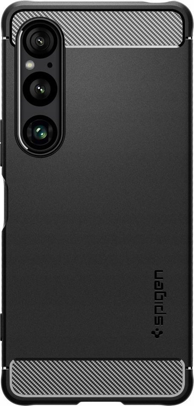 Mbulesë telefoni Spigen Rugged Armor për Sony Xperia 1 VI, TPU, e zezë matte