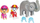Set figurina lodrash Paw Patrol Jungle Pups Marshall Skye edhe elefant, 3 copë, gri edhe shumëngjyrëshe