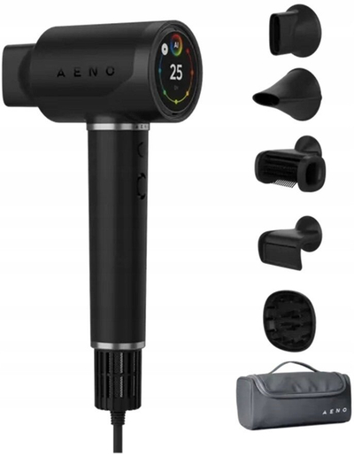 Сушач за коса AENO HD5 AHD0005B, 1500W, LCD екран, црна