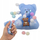 Lodër antistres SQUISHY Bear, arush shtrydhës me pompoms, shumëngjyrëshe