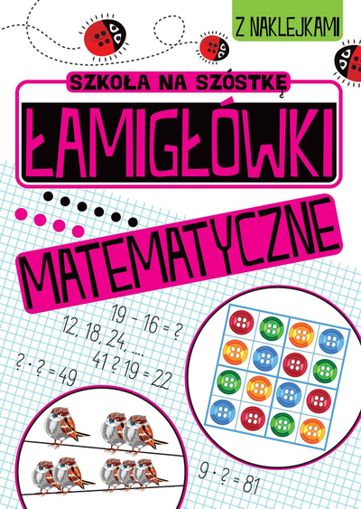Libër me detyra matematike School For an A Math Puzzles, klasa 1–2, me ilustrime me ngjyra