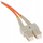 Kabllo patchcord optike multimode PC-2SC/2SC-MM, 1 m, SC duplex, portokalli