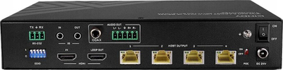 Adapter HDMI Lindy Cat6 4K60 me 4 porta, 100m, i zi