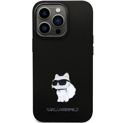 Futrollë Karl Lagerfeld KLHCP14XSMHCNPK për iPhone 14 Pro Max, hardcase silikoni, e zezë