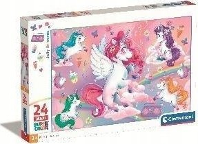 Puzzle Clementoni Jolly Unicorns, 24 copa, për kalamaj