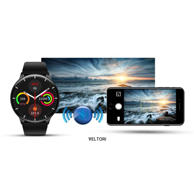 Smartwatch Veltori VT160-1, ekran 1.53", rrip silikoni i zi