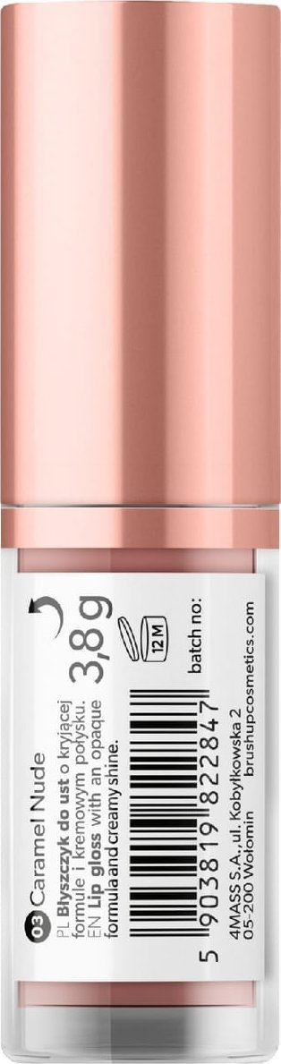 Lip gloss Glossi Brush up by Maxineczka 03 Caramel Nude, shkëlqyes, nude