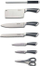 Set thikash kuzhine NAVA Acer, 7 copa, çelik inox, argjend me të zi