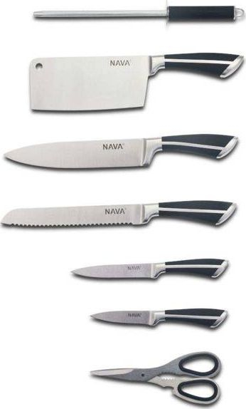 Set thikash kuzhine NAVA Acer, 7 copa, çelik inox, argjend me të zi